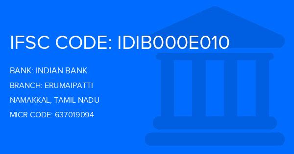 Indian Bank Erumaipatti Branch IFSC Code