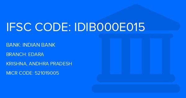 Indian Bank Edara Branch IFSC Code