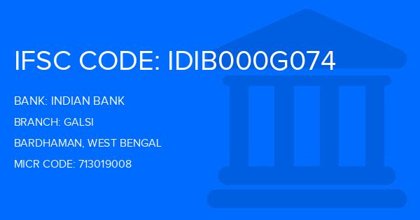 Indian Bank Galsi Branch IFSC Code