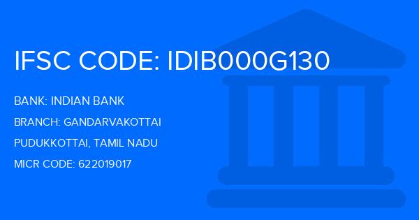 Indian Bank Gandarvakottai Branch IFSC Code
