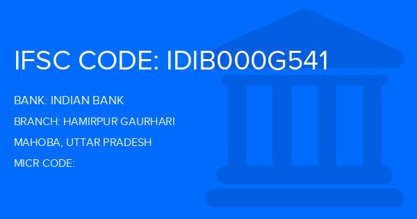 Indian Bank Hamirpur Gaurhari Branch IFSC Code