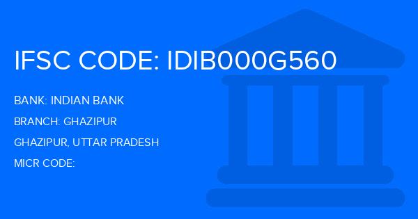 Indian Bank Ghazipur Branch IFSC Code
