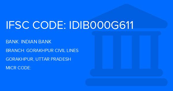 Indian Bank Gorakhpur Civil Lines Branch IFSC Code