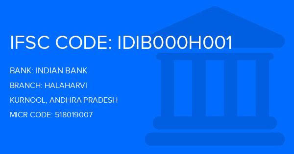 Indian Bank Halaharvi Branch IFSC Code