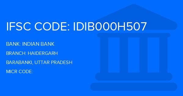 Indian Bank Haidergarh Branch IFSC Code