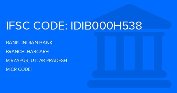 Indian Bank Hargarh Branch IFSC Code