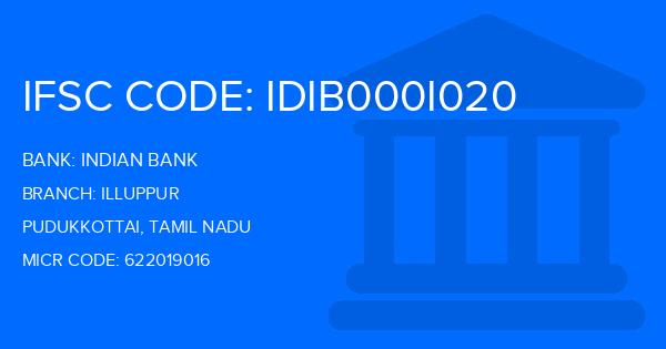 Indian Bank Illuppur Branch IFSC Code