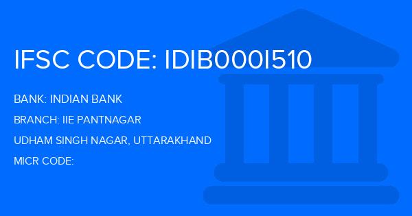 Indian Bank Iie Pantnagar Branch IFSC Code