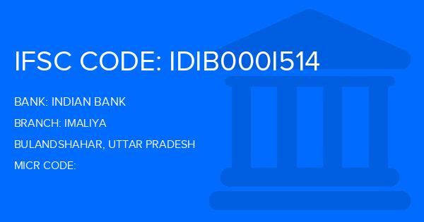 Indian Bank Imaliya Branch IFSC Code