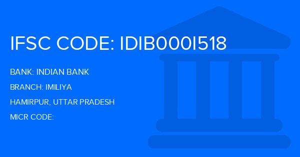 Indian Bank Imiliya Branch IFSC Code