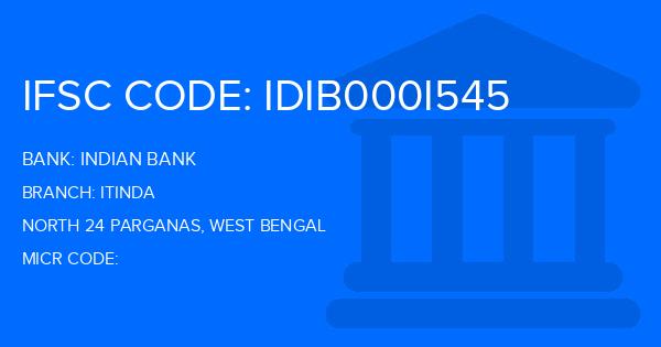 Indian Bank Itinda Branch IFSC Code