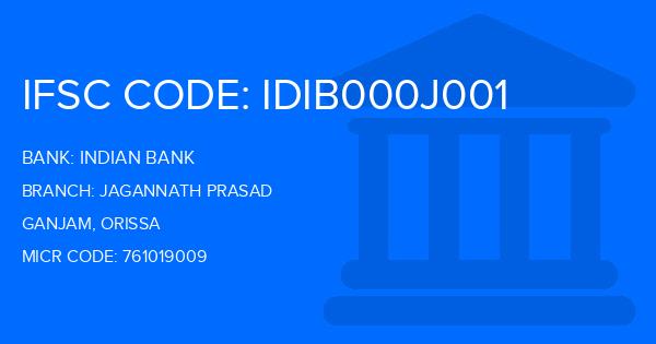 Indian Bank Jagannath Prasad Branch IFSC Code