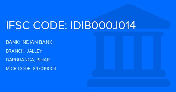 Indian Bank Jalley Branch IFSC Code