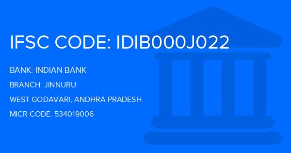 Indian Bank Jinnuru Branch IFSC Code