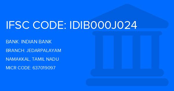 Indian Bank Jedarpalayam Branch IFSC Code