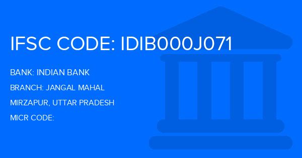 Indian Bank Jangal Mahal Branch IFSC Code