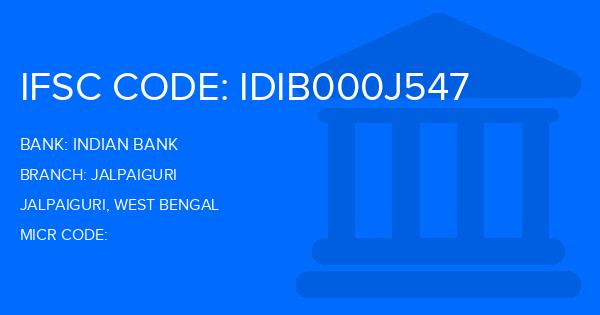 Indian Bank Jalpaiguri Branch IFSC Code