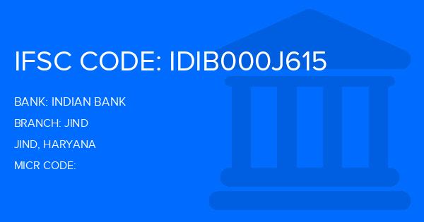 Indian Bank Jind Branch IFSC Code