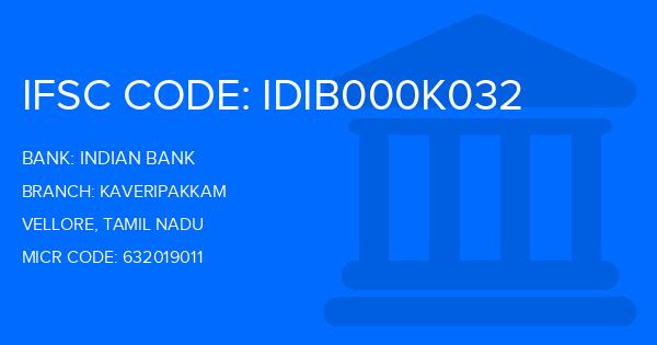 Indian Bank Kaveripakkam Branch IFSC Code