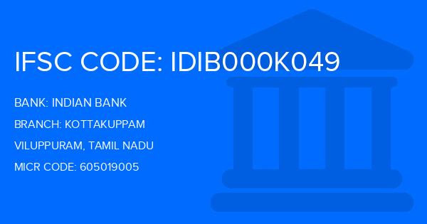Indian Bank Kottakuppam Branch IFSC Code
