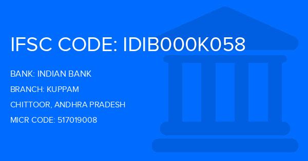 Indian Bank Kuppam Branch IFSC Code
