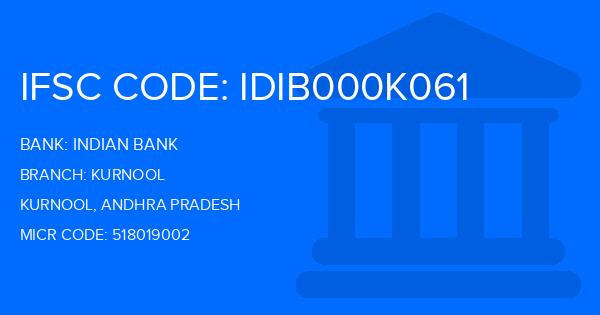 Indian Bank Kurnool Branch IFSC Code
