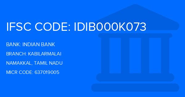 Indian Bank Kabilarmalai Branch IFSC Code