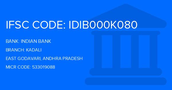 Indian Bank Kadali Branch IFSC Code