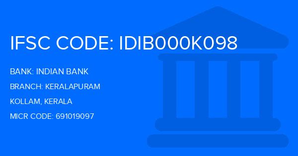 Indian Bank Keralapuram Branch IFSC Code