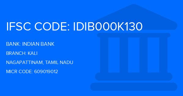 Indian Bank Kali Branch IFSC Code
