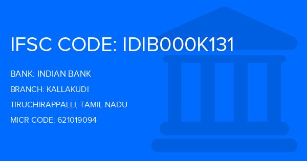Indian Bank Kallakudi Branch IFSC Code