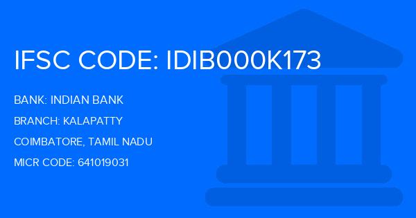 Indian Bank Kalapatty Branch IFSC Code