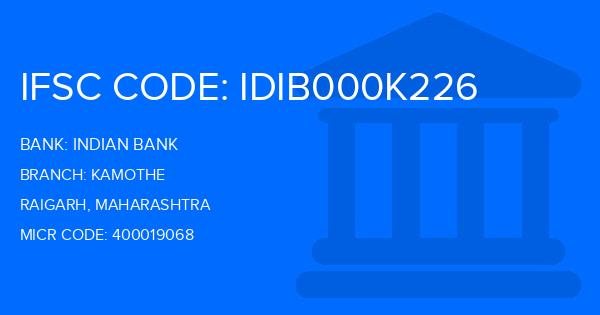 Indian Bank Kamothe Branch IFSC Code