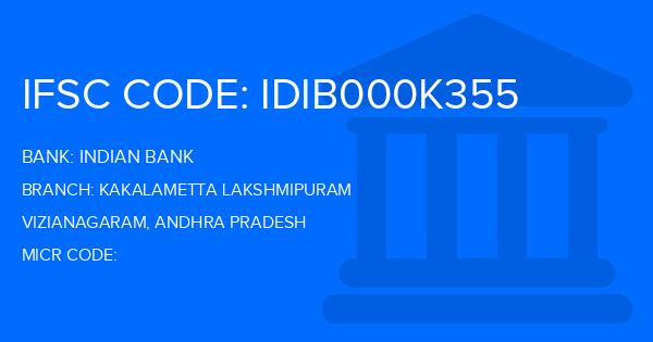 Indian Bank Kakalametta Lakshmipuram Branch IFSC Code