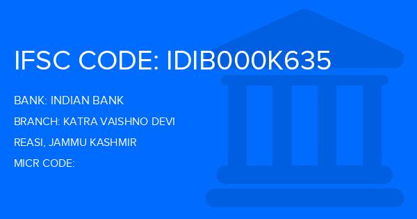 Indian Bank Katra Vaishno Devi Branch IFSC Code
