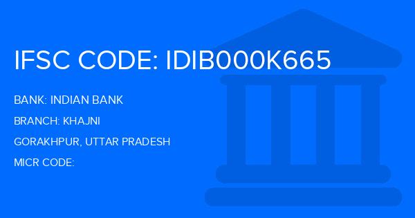 Indian Bank Khajni Branch IFSC Code