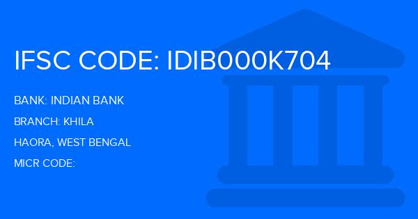 Indian Bank Khila Branch IFSC Code