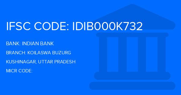 Indian Bank Koilaswa Buzurg Branch IFSC Code