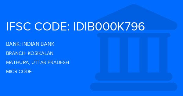Indian Bank Kosikalan Branch IFSC Code