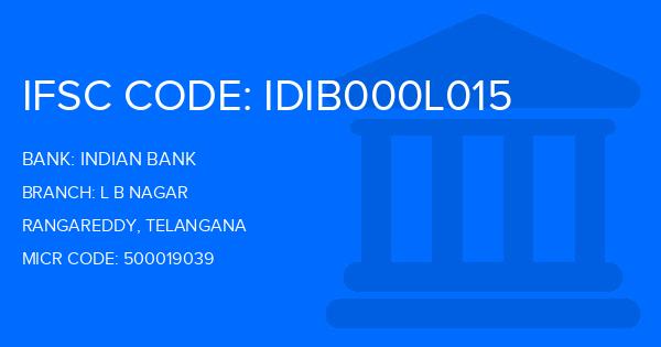 Indian Bank L B Nagar Branch IFSC Code