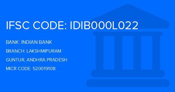 Indian Bank Lakshmipuram Branch IFSC Code