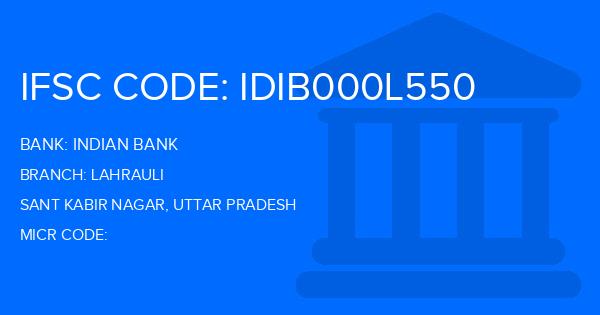 Indian Bank Lahrauli Branch IFSC Code