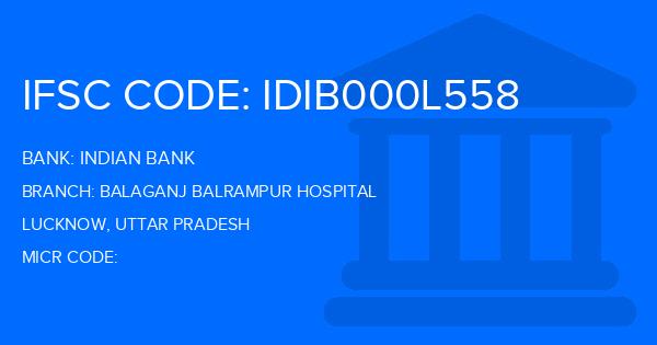 Indian Bank Balaganj Balrampur Hospital Branch IFSC Code