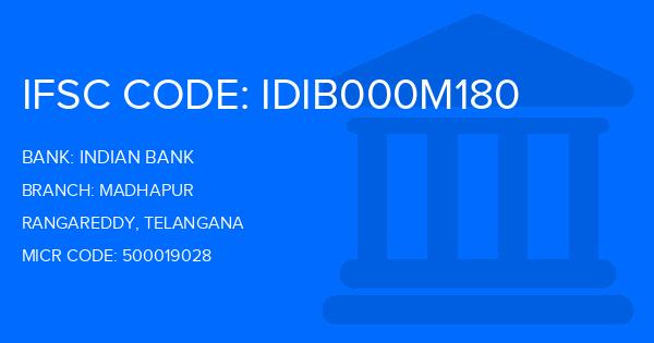 Indian Bank Madhapur Branch IFSC Code