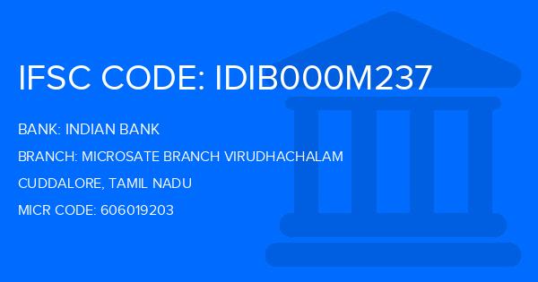 Indian Bank Microsate Branch Virudhachalam Branch IFSC Code