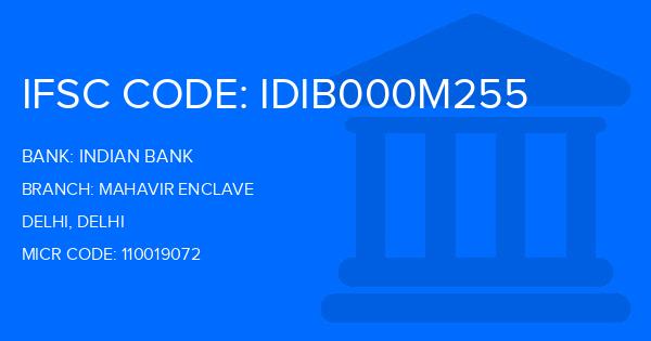 Indian Bank Mahavir Enclave Branch IFSC Code