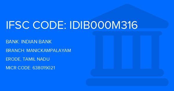 Indian Bank Manickampalayam Branch IFSC Code