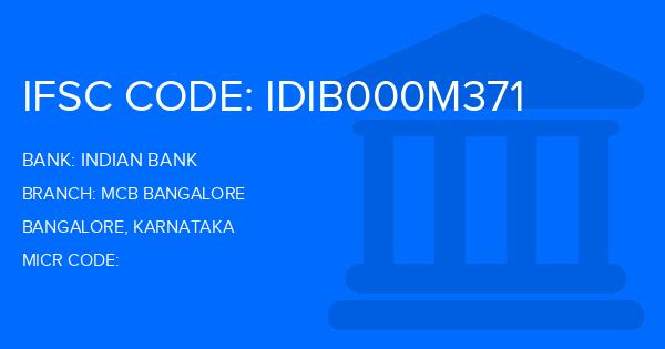 Indian Bank Mcb Bangalore Branch IFSC Code