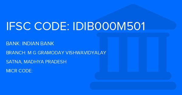 Indian Bank M G Gramoday Vishwavidyalay Branch IFSC Code