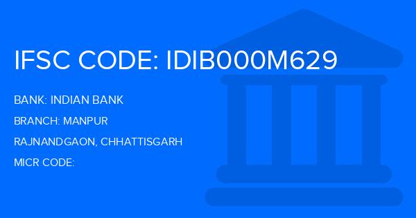 Indian Bank Manpur Branch IFSC Code